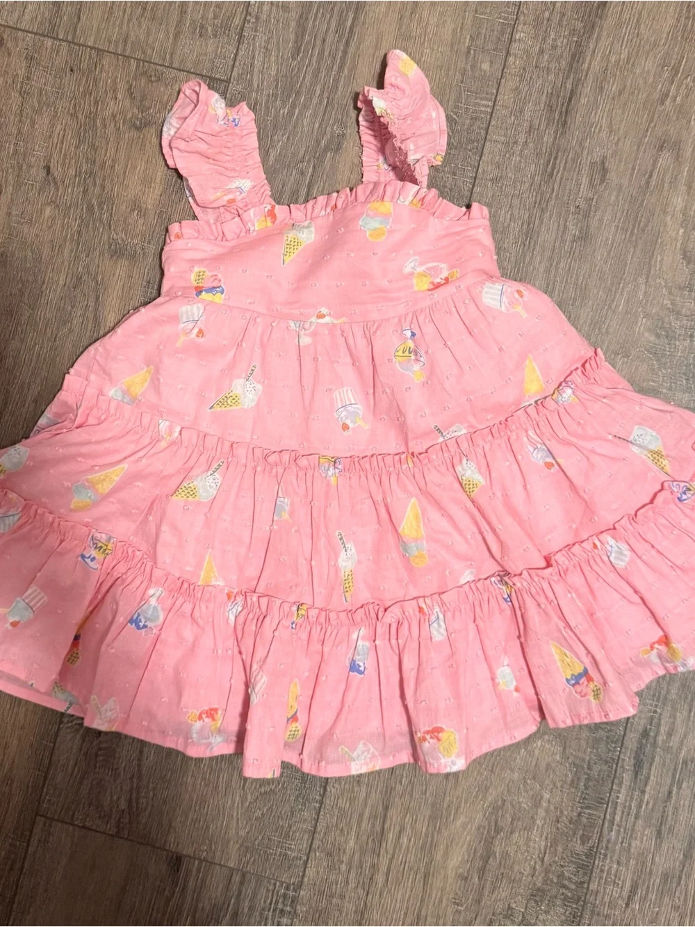 cupcakes & cashmere Pink Ice Cream Tiered Ruffle Dress